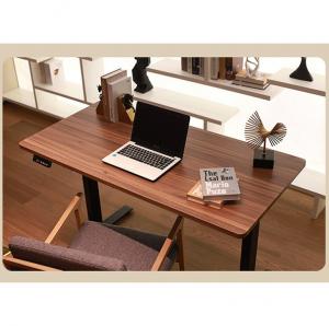 Quality Adjustable Height Brown Wood Grain Electric Sit Stand Up Desk for Gaming Laptop Table wholesale