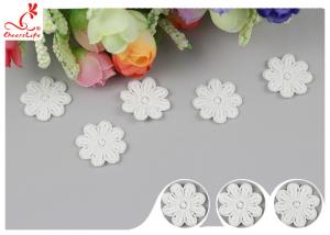 China Original Cotton Small Flower Lace Collar Applique With DTM Dyeing on sale
