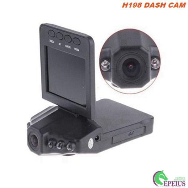 Mini H198 720P Dual Dash Cam With Parking Mode / 6 Night Led / 2.4" TFT Display