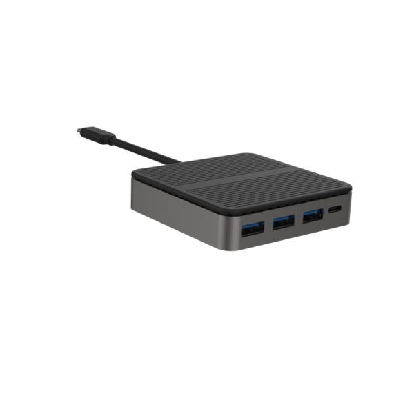 Cheap Square 6 In 1 Dual HD 4K Type C Docks With RJ45 PD 100W SD TF 3xUSB 3.0 Docking Hdmi Hub Usb C A for sale