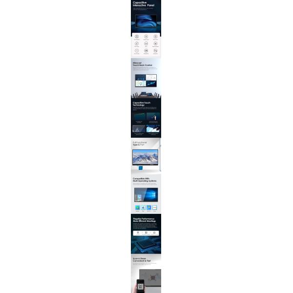 4K Capacitive Interactive Whiteboard Educational Smart Board For Teaching