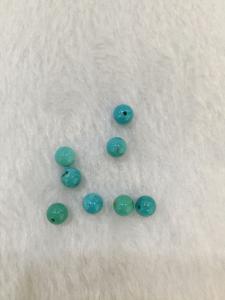 China Semi Precious American Blue Turquoise Beads 8mm natural round gemstone on sale