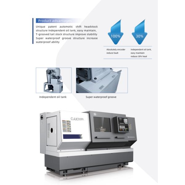 Small Metal CNC Lathe CAK3665 Automatic Torno SMTCL Flat Bed CNC Lathe