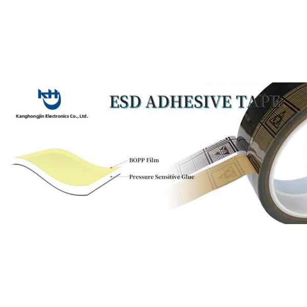 Great Surface Resistance ESD Adhesive Tape OPP Packing ESD Grid Tape