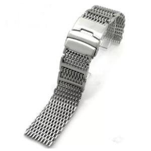 Quality Butterfly Buckle Stainless Steel Watch Band , 24mm Metal Watch Strap wholesale