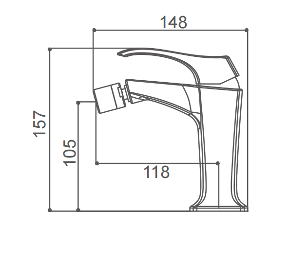 Chrome Bathroom Single Hole Bidet Faucets With 35mm Ceramic Cartridge