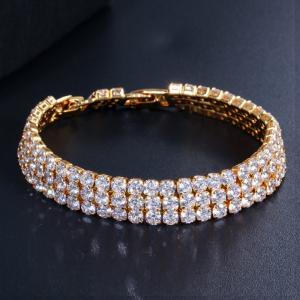 Quality Fashion Square Created CZ Crystal Bangles Bracelets for Ladies Silver Color Women  Bracelets Wedding Jewelry  Bracelets wholesale