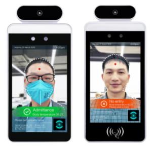 China temperature measurement face recognition network time attendance access control power supply facial recognition device on sale