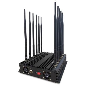 Quality 150W 3dBi Gain Stationary 4G WIFI Mobile Phone Signal Jammer 12 Bands 380* 220* 85 mm wholesale