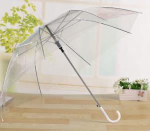 Transparent Clear Bell Shaped Umbrellas / Bridal Umbrella White Cap / Tips