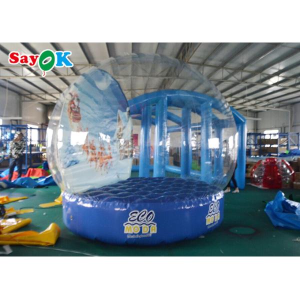 3m PVC Clear Dome Inflatable Bubble Tent Christmas Theme Snowman For Event Advertisement