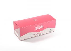 China Custom Logo Foldable Decorative Boxes Full Color Pink Paper Box For Zips on sale