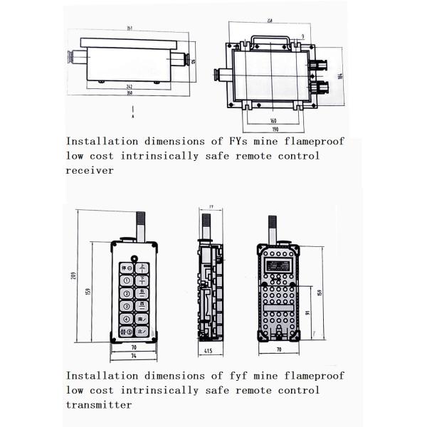 Fys35 mine flameproof and intrinsically safe remote control, mine remote control, mine explosion-proof button switch