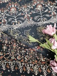 Quality Digital printing knitted  fabric Printed Lace fabric Floral printed fabric wholesale