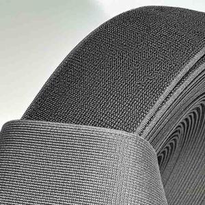 Quality Black 40mm*380mm Elastic Hook And Loop Strap OEM Elastic Loop Tape wholesale