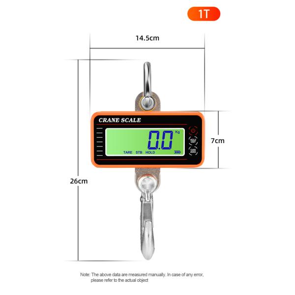 Blue Aluminum Alloy Stainless Steel Precision Hanging Crane Weighing Scale 100kg 300kg 500kg 1000kg 1t With OIML Approval