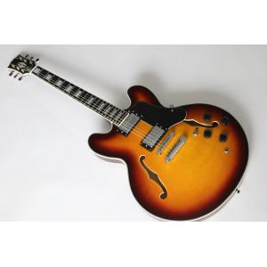 Quality New style tobocco burst Gold hardware shark fin hollow Electric Guitar The hollow jazz guitar wholesale