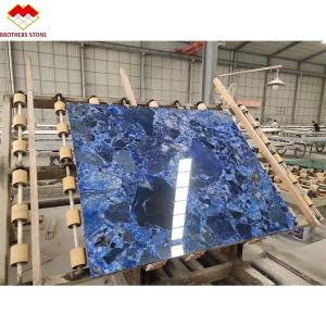 Quality Natural Blue Terrazzo Ocean Marble Stone Slab Custom Terrazzo Countertops wholesale