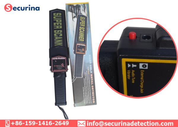 Hand Held Security Metal Detector Wand Audio Alert / LED Indicator With Three