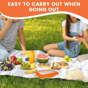 Stackable Food Preservation Tray BPA Free Reusable Rectangular Shape