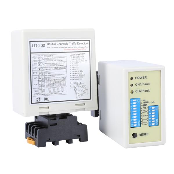 Cheap Dual Loop Vehicle Detector With Enhanced Security Anti-Crosstalk Interference Relay Output Fault Relay Gross Weight 300 G for sale