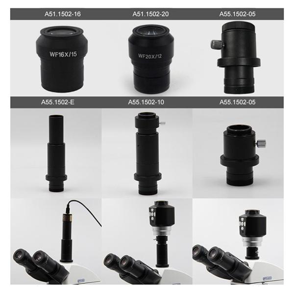 infinity Plan Achromatice Compound Optical Microscope 3W LED A12.1502 Backward Quadruple Nosepiece