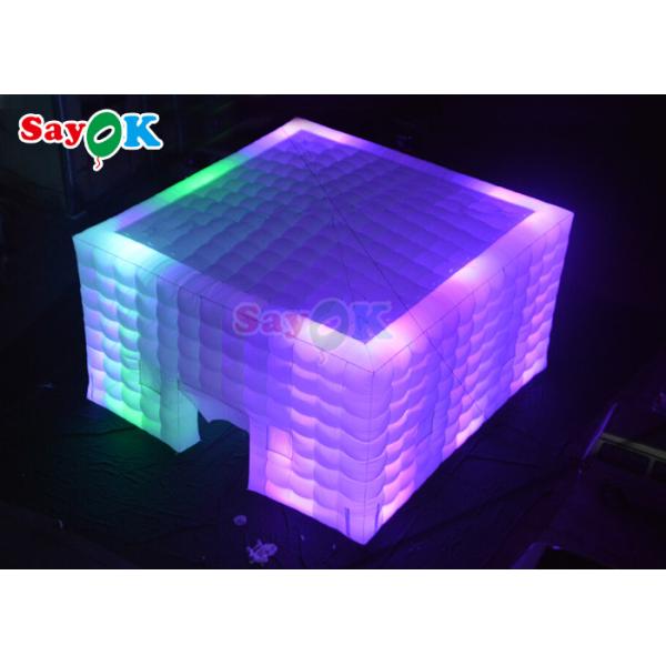Customized Air Cube Tent Inflatable Nightclub Wedding Photo Booth With Colorful LED Light