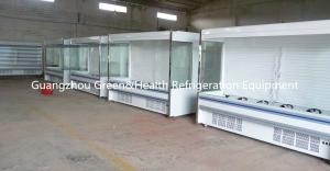 Quality R134a / R22 Multideck Open Chiller 5 Tired Pansonic With Curved Lass Door wholesale