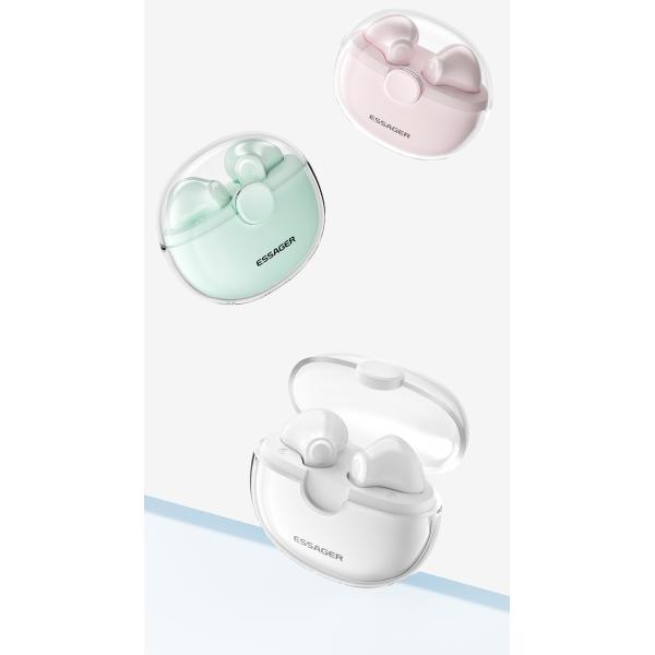 TWS Blue Tooth BT Wireless Headset Earphone Transparent 35mAh 300mAh For Ip Android