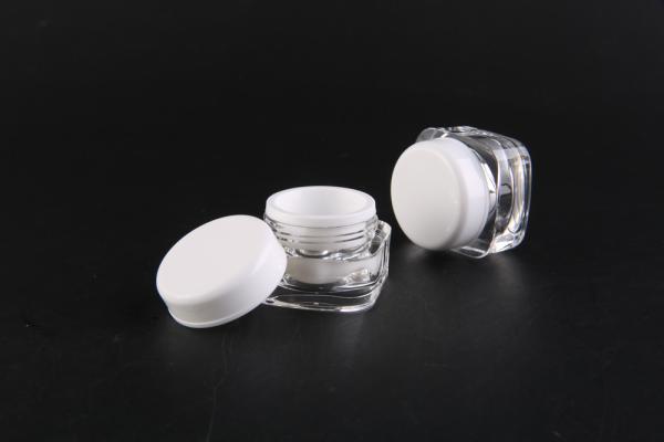 Cheap Square Acrylic Empty Plastic Jars With Lids 5ml Double - Wall for sale
