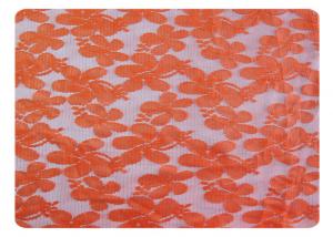 Quality Orange 100% Polyester Lace Fabric For Fashionable Dress , Lingerie CY-CT8556 wholesale