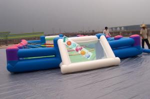 China Playground Large Inflatable Football Game /  Inflatable Soccer Field For Rental Business on sale