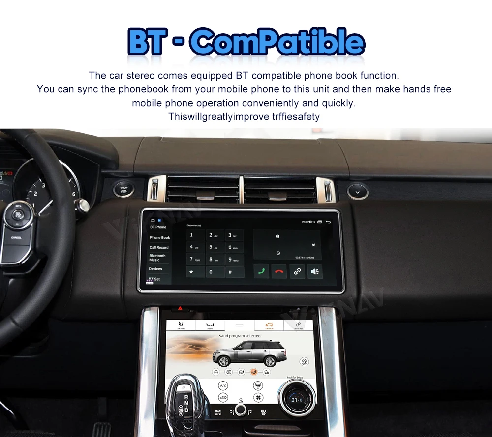 Android Stereo Car Radio For Land Rover Range Rover Sport L494 2013-2017 Touch Screen GPS Navigation Multimedia Player