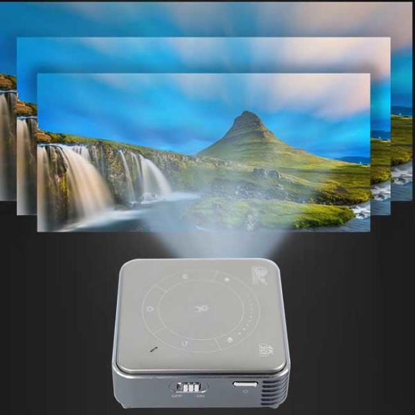 SP02 65 Lumens Mini DLP Smart Projector 4k Active 3D 1-5m Distance