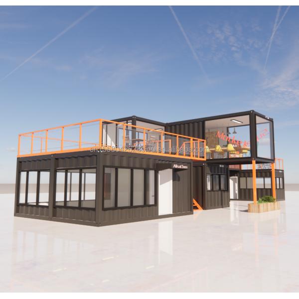 Customized Modern Prefab Tiny House with Customized Color and Wall 50/75/100mm Wave Sandwich Panel