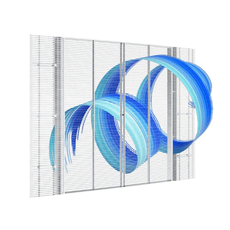 Quality P3.9-7.8Q50T Transparent Glass LED Screen Window Wall wholesale