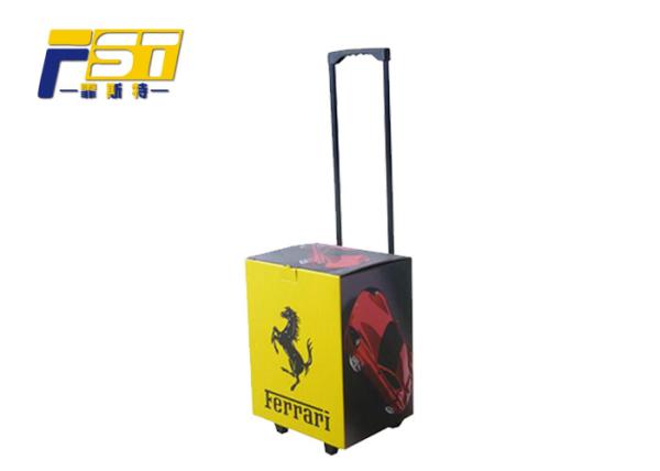 Cheap Portable Square Corrugated Box Trolley Matte And Glossy Lamination Printing Handling for sale
