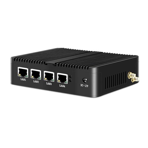 Cheap 4 LAN DDR3L Firewall Router Fanless Mini PC Intel Celeron Series J1900 for sale