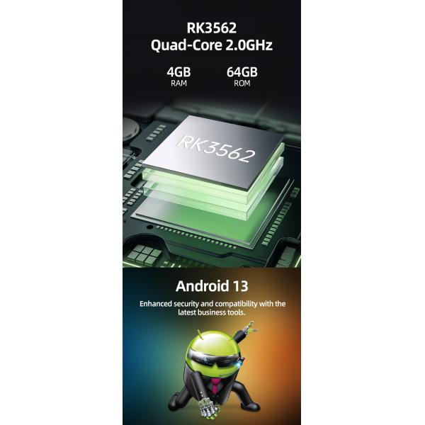 POS Terminal side view showing ports