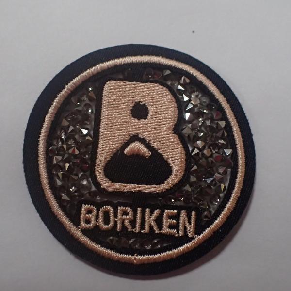 3D Large Logo Iron On Patches For Fashion Clothing Diamond Embroidery