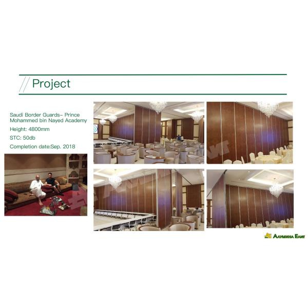 AE Customized movable partitions wall hotel banquet hall folding telescopic partition wood veneer