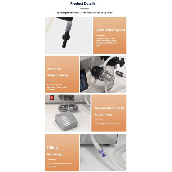 Semi Automatic Magnetic Pump Filling Machine Slightly Corrosion-Resistant Manual Alcohol Water Agent Dispenser Filling