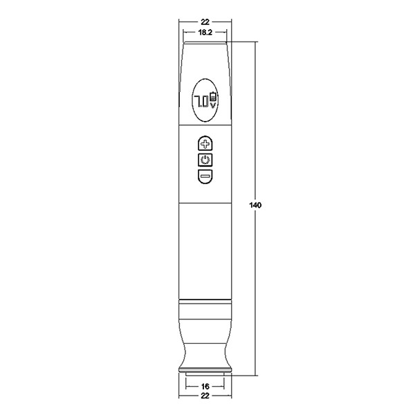 Permanent Makeup Wireless PMU Pen Black Color With LCD Screen