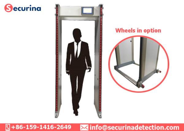 33 Detect Zones Walk Through Metal Detector Scanner Gate With LED Side Light