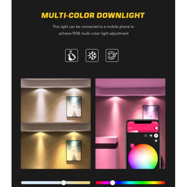 Adjustable RGB IP44 LED Downlight SMD2835 With WiFi Bluetooth Control