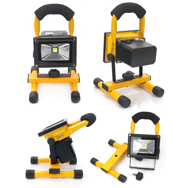 Ip65 waterproof portable 10w led flood light for garden with solar panel