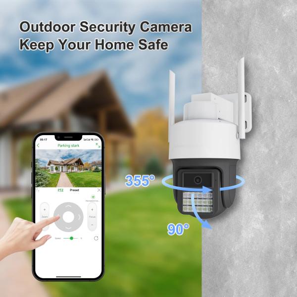 Wifi IP Network Cam De Seguridad Home Full HD 3MP Camera With Audio Wireless Auto Tracking Ptz Camera