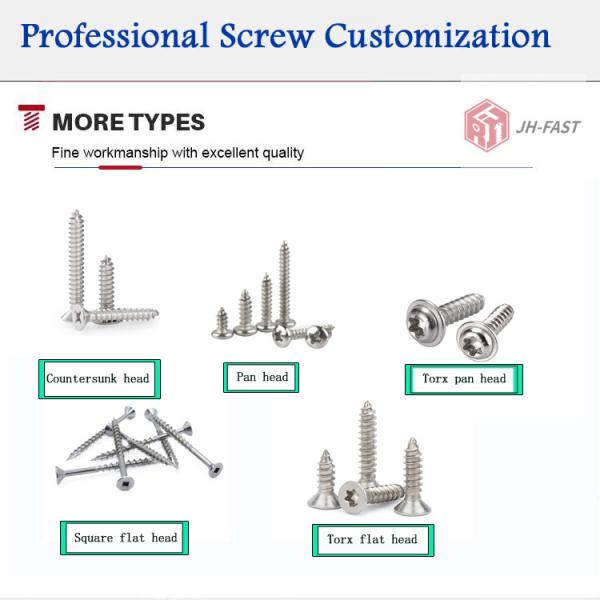 Metal Drilling Function Self-Tapping Screw Ss304 316 Stainless Steel Phillips Pan Head