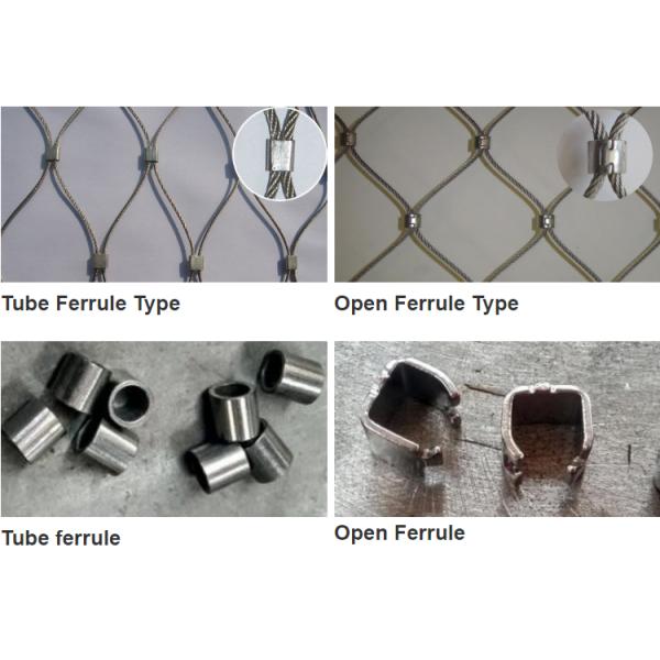 2.5mm Architectural Wire Mesh , Stainless Rope Mesh