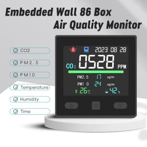 Quality CO2 IAQ Air Quality Monitor Wifi Temperature Detector 12V 2.8inch TFT Display wholesale